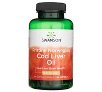 Swanson Pristine Norwegian Cod Liver Oil - 60 capsules molles