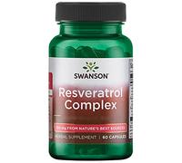 Swanson, Resveratrol Complex, 180mg, 60 Capsules, Haute Dosé, Sans Soja, Sans Gluten, Sans OGM