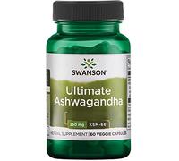 Swanson, Ultimate Ashwagandha (Extrait d'Ashwagandha KSM-66®), 250mg, 60 Capsules végétaliennes, Végétarien, Sans Soja, Sans Gluten, Sans OGM