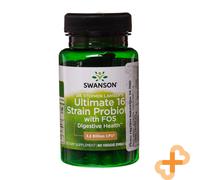 SWANSON Ultimate Probiotique 16 Souches avec FOS 60 Gélules Santé Digestive