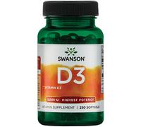 Vitamine D3 5000IE 250 capsules molles Swanson Health Products