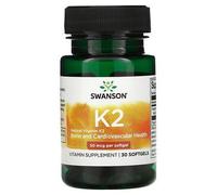 Swanson Vitamine K2 Naturelle, 50 ?g, 30 Capsules À Enveloppe Molle