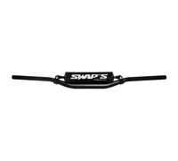 Guidon CROSS Alu - CR LOW Ø28.6mm avec Renfort - Noir Mat