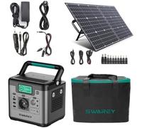 SWAREY 518W Générateur Solaire 220V avec 100W Panneaux Solaires Portable