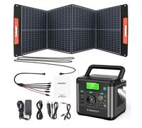 SWAREY Générateur Electrique Portable 300W avec Panneaux Solaires Pliable 4 panneaux 220V Sortir AC/USB/Type-C/QC 3.0