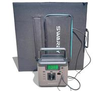 SWAREY Générateur Electrique Portable 518.4Wh avec Panneaux Solaires Pliable 4 panneaux 220V Sortir AC/USB/Type-C/QC 3.0 (S500 PRO Kit solaire)