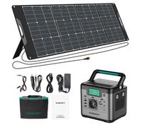 SWAREY Générateur Solaire Portable 518Wh avec Panneau Solaire 200W kit solaire 220v Charge Rapide Batterie Externe