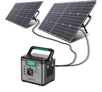 SWAREY Générateur Solaire Silencieux 518Wh avec 2PCS Panneaux Solaires Batterie Externe kit Solaire pour Voyage en Famille