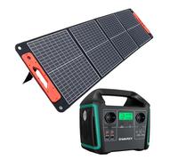 SWAREY Pack Générateur Solaire 1000W + Panneau 100W Pliable Station d'Énergie Portable 726Wh Prise AC 220V Silencieuse, Ports USB/QC3.0/Type-C PD 65W, Pour Camping, Voyage, Urgence