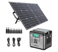 SWAREY S500 Pro 518 Wh Générateur portable avec panneau solaire pliable 100 W - Kit d'alimentation de secours pour voyage et maison