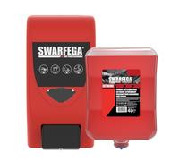Swarfega Distributeur mural 4L + Swarfega Extreme Recharge 4L - Nettoyant mains industriel - Sans solvant - Salissures très incrustées - Facile à installer - Usage professionnel uniquement