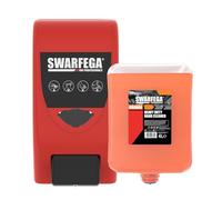 Swarfega Orange Kit - Distributeur Mural 4 L + Recharge Orange 4 L - Nettoyant Industriel Mains - Sans Solvant - Facile à installer - Réservé à un usage professionnel