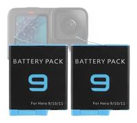 Swark AHDBT-901 Lot de 2 batteries de rechange 1800 mAh pour caméra GoPro Hero 9 / Hero 10 / Hero 11 / Hero 12 Batterie supplémentaire avec chargeur 【Deux piles】