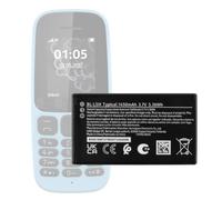 Swark Batterie de rechange BL-L5J 1450 mAh compatible avec Nokia 105 110 125 130 105 (2023)