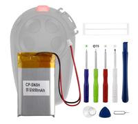 Swark CP-SN5H Batterie de rechange 650 mAh compatible avec Sena SMH5, SMH5-FM Batterie de rechange pour casque Bluetooth avec kit d'outils de réparation mis à jour