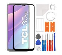 SWARK Écran avant en verre de rechange + OCA compatible avec TCL30 SE (pas d'écran LCD et numériseur tactile) avec kit de réparation