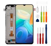 swark Écran LCD de rechange 6,58" pour Vivo Y33s 4G V2109 / Y76 5G V2124 Écran tactile Digitizer Assembly en verre avec kit d'outils de réparation mis à jour (avec cadre)
