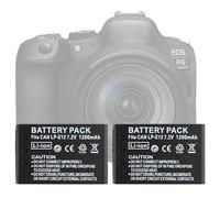 Swark LP-E12 Lot de 2 batteries de rechange 1200 mAh pour appareil photo Canon EOS M50 Mark II, M50, EOS M, M2, M10, M100, M200, Rebel SL1, 100D, Kiss X7 et PowerShot SX70 HS Batterie supplémentaire