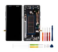 Swark Super AMOLED Display Compatible avec Samsung Galaxy Note 8 N950A N950F LCD Écran Tactile Digitizer Assemblée avec Cadre (Noir) + Outils