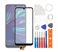 SwarKing Écran de rechange en verre avant extérieur pour Huawei Y7 2019 avec kit de réparation