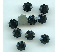 Swarovski 2712 SS34 H HF*** 12 Strass Fleur Fond Plat HOTFIX (thermocollants) 7,15mm Jet Hematite HF
