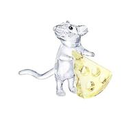 Swarovski 5464939 Souris avec Fromage Figurine Cristal Transparent Jaune 3,2 x 3,8 x 2,3 cm