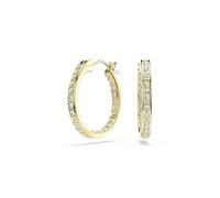 Swarovski Anneaux d'oreilles Sommerset, Petites, Blanches, Placage de ton or