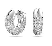 Swarovski Anneaux d'oreilles Dextera, Petites, Blanches, Métal rhodié