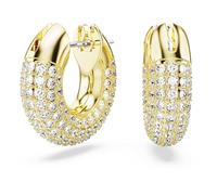 Swarovski – Créoles Dextera – cristaux incrustés, placage ton or – petites, blanches