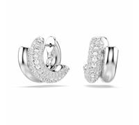 Swarovski Anneaux d'oreilles Dextera – Mini, taille ronde, blancs, métal rhodié