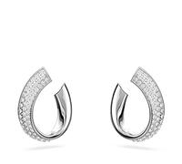 Swarovski Anneaux d'oreilles Exist, Petites, Blanches, Métal rhodié