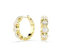 Swarovski Anneaux d'oreilles Imber, Taille ronde, Blanches, Placage de ton or