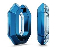 Swarovski Anneaux d'oreilles Lucent, Forme octogonale, Petites, Bleues