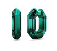 Swarovski Anneaux d'oreilles Lucent, Forme octogonale, Petites, Vertes