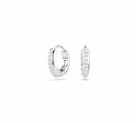 Swarovski Anneaux d'oreilles Matrix, Taille ronde, Blanches, Métal rhodié
