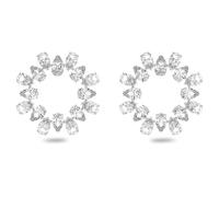 Swarovski Anneaux d'oreilles Millenia, Taille poire, Blanches, Métal rhodié