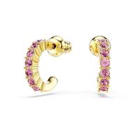 Swarovski Anneaux d'oreilles Mini Hoop, Taille ronde, Roses, Placage de ton or