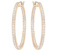 Swarovski Anneaux d'oreilles Sommerset, Blanches, Placage de ton or rosé