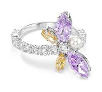 Bague avec motif Ariana Grande x Swarovski, Tailles variées, Libellule, Multicolore, Métal rhodié 52