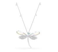 Pendentif et broche Ariana Grande x Swarovski, Perle de cristal, Tailles variées, Libellule, Blancs, Métal rhodié OS
