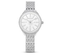 Swarovski Montre Attract – fabriquée en Suisse, acier inoxydable, bracelet pavé de cristaux, ton argenté