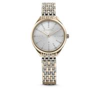 Swarovski Attract Crystal Watch Collection Bracelet en métal, Finition dorée, Montre à Quartz