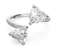 Swarovski Bague Attract Soul, Cœur, Blanc, Métal rhodié