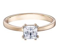 Swarovski Bague avec motif Attract, blanc, Métal doré rose