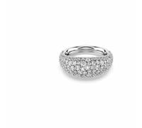 Swarovski Bague Sublima bombée – cristaux Zirconia incolores, sertissage chaton – métal rhodié Taille 50