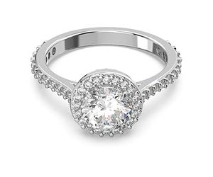 Swarovski Bague Cocktail Constella, sertis de cristaux Swarovski étincelant, placage en métal rhodié