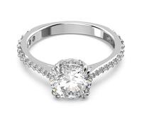 Swarovski Bague cocktail Constella, Taille ronde, Pavé, Blanche, Métal rhodié