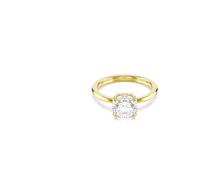 Swarovski Bague cocktail Stilla Attract, Taille ronde, Blanche, Placage de ton or