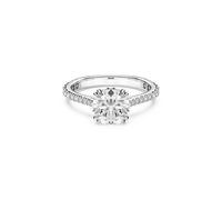 Swarovski Bague cocktail Stilla, ronde pavé blanc, finition argentée, taille 50, cristal