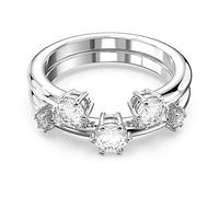 Swarovski Bague Constella, Parure (2), Taille Rond, Blanche, Métal rhodié
